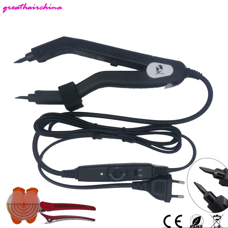 Professional Mini Heat Iron Hair Connectors Set Latest Version Sharp Tip Joint Keratin Hair Extensions Tools for EU AU US UK