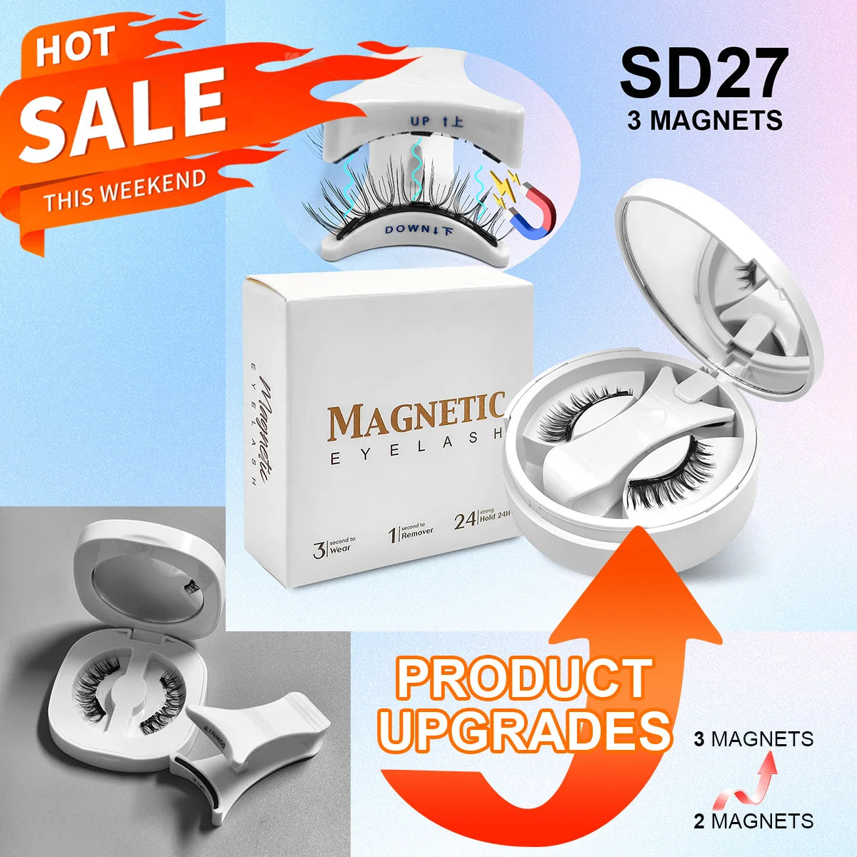 Magnetic False Eyelashes Integrated Box New Glue-Free False Eyelashes Kit