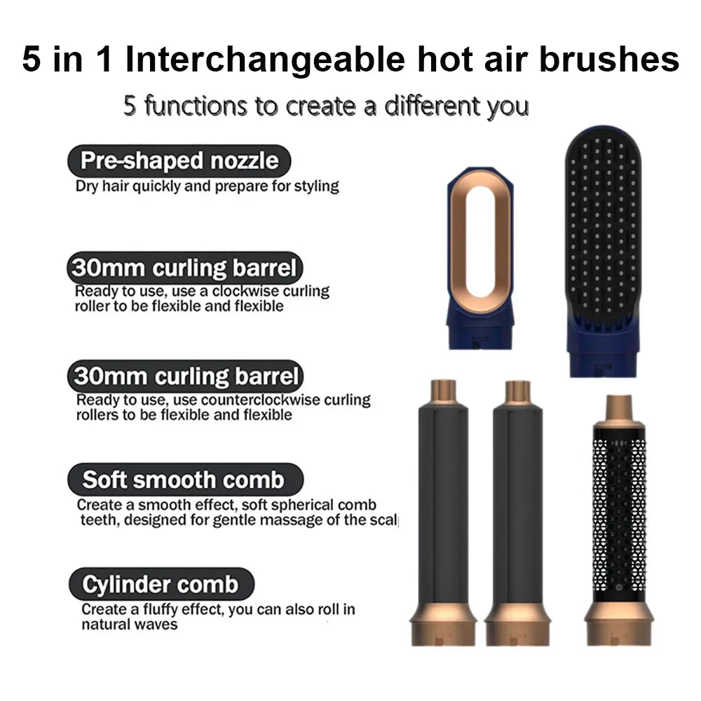 5 In1 Multi Hair Straightener Hair Styler Curling Iron Hair Dryer with Hair Brush Hairdryer for Hair Dryer Hair Multi Style