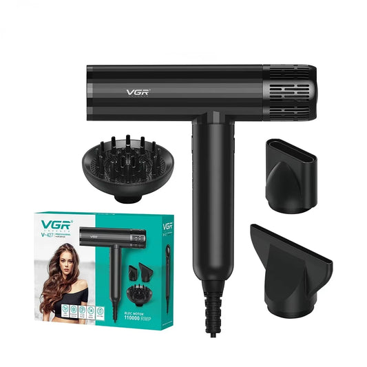 Hair Dryer Professional Air Blower Brushless Motor Hair Dryer Machine 110000 RPM Hair Dryer Negative Ion Barber Salon V-427