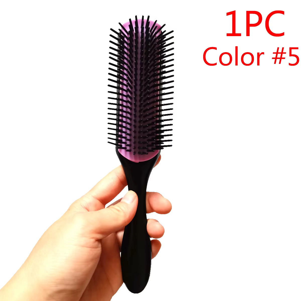 9 Rows Detangling Deman Hair Brush Scalp Massage Hairbrush Styling Salon Hairdressing Women Straight Curly Hair Products Comb