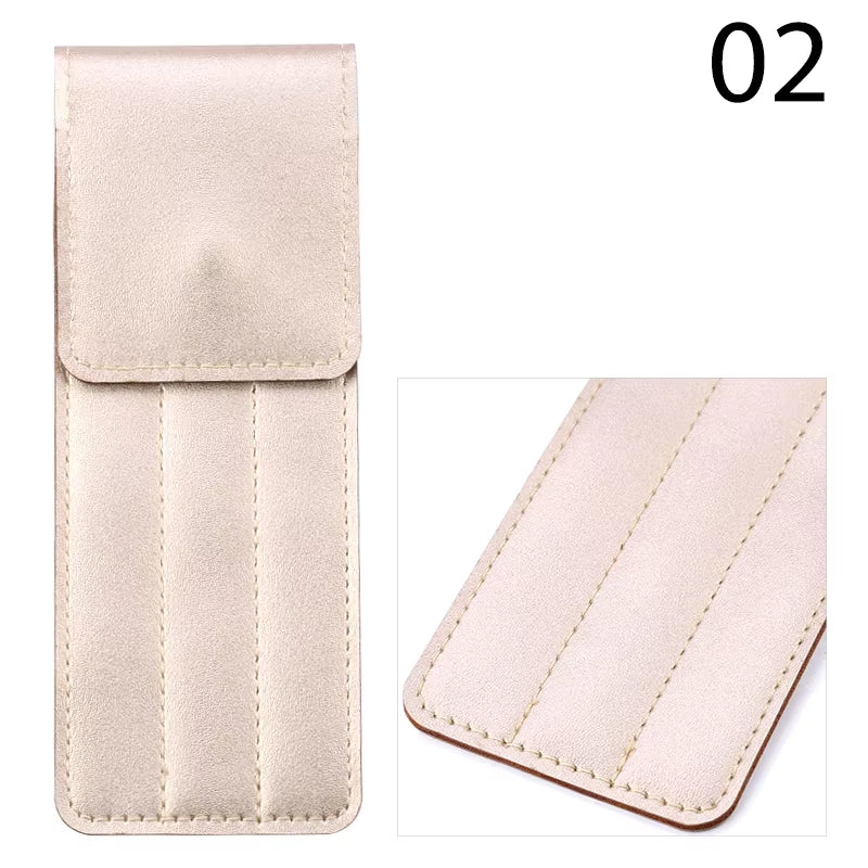 Eyelash Extension Special Tweezers Leather Case Professional Storage Bag for Tweezers Eyelashes Kit Portable Safe Makeup Tools
