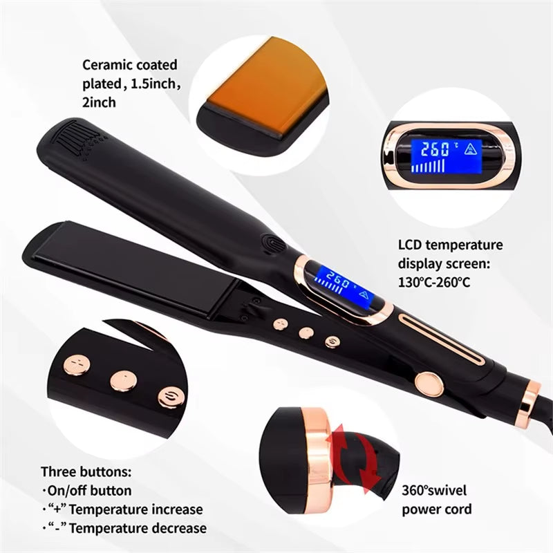 Hair Straightener Culer 500F High Temperature Fast Heating 260C Keratin Treatment Ionic Planchas Parael Cabello Lisseur Cheveux