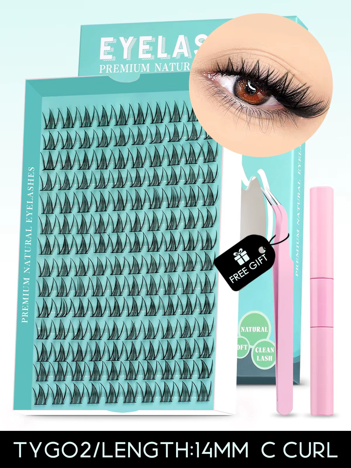 DIY Lash Kit 10-18Mm Manga Lashes Mixed Tray Lash Clusters Individual Eyelashes Kit with Lash Bond DIY Lashes
