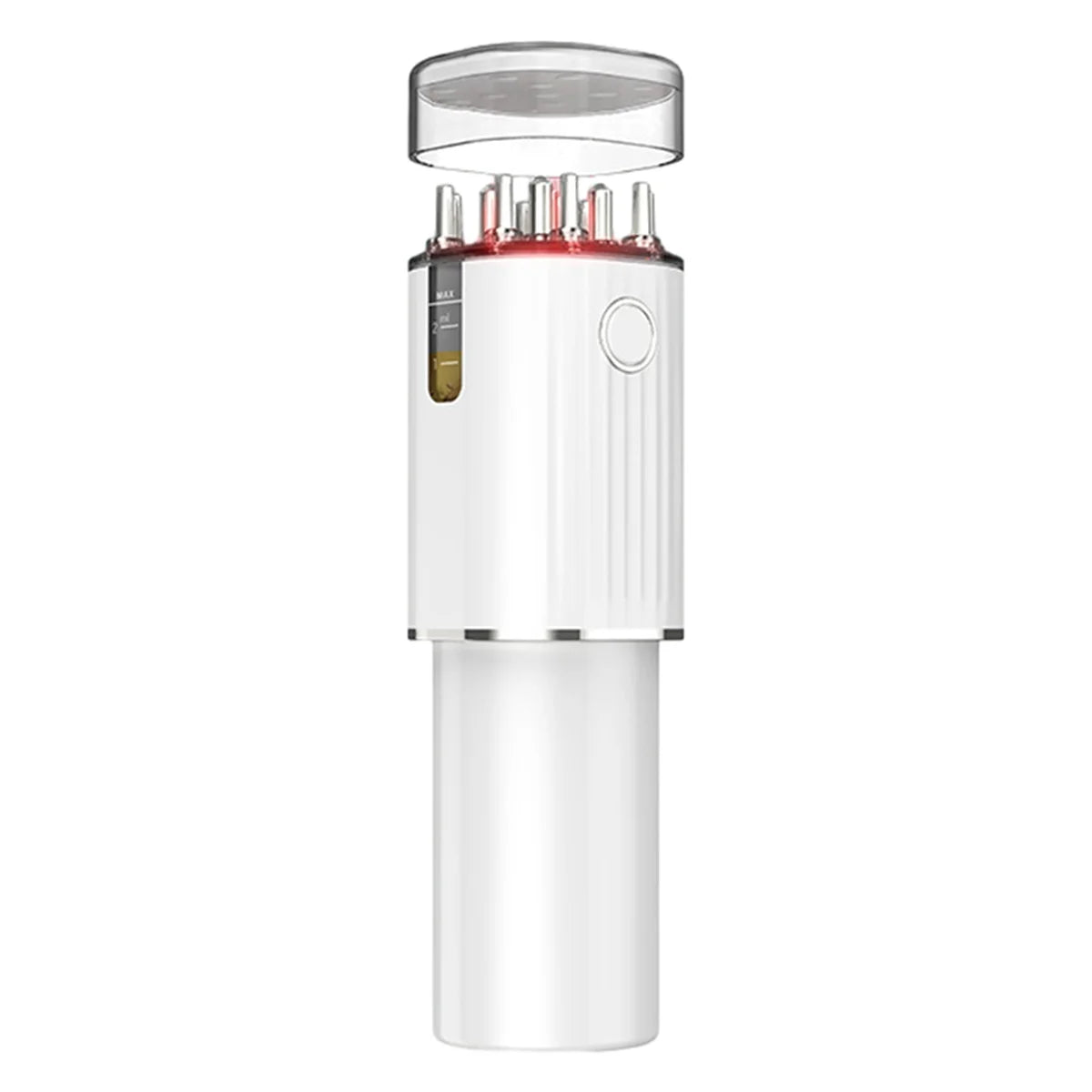 3-In-1 Vibrating Hair Oil Applicator & Scalp Massager Red Lights with 70Ml Storage Hair Treatment Growth Applicator