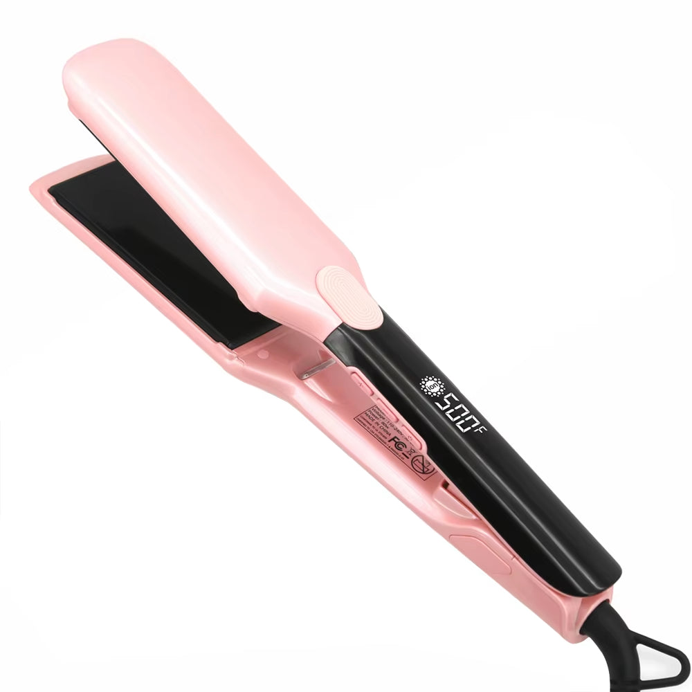 Hair Straightener Curler Plasma Keratin Treatment 500°F Hair Flat Irons for Frizzy Hair Styling Tool 110-240V Dual Voltage