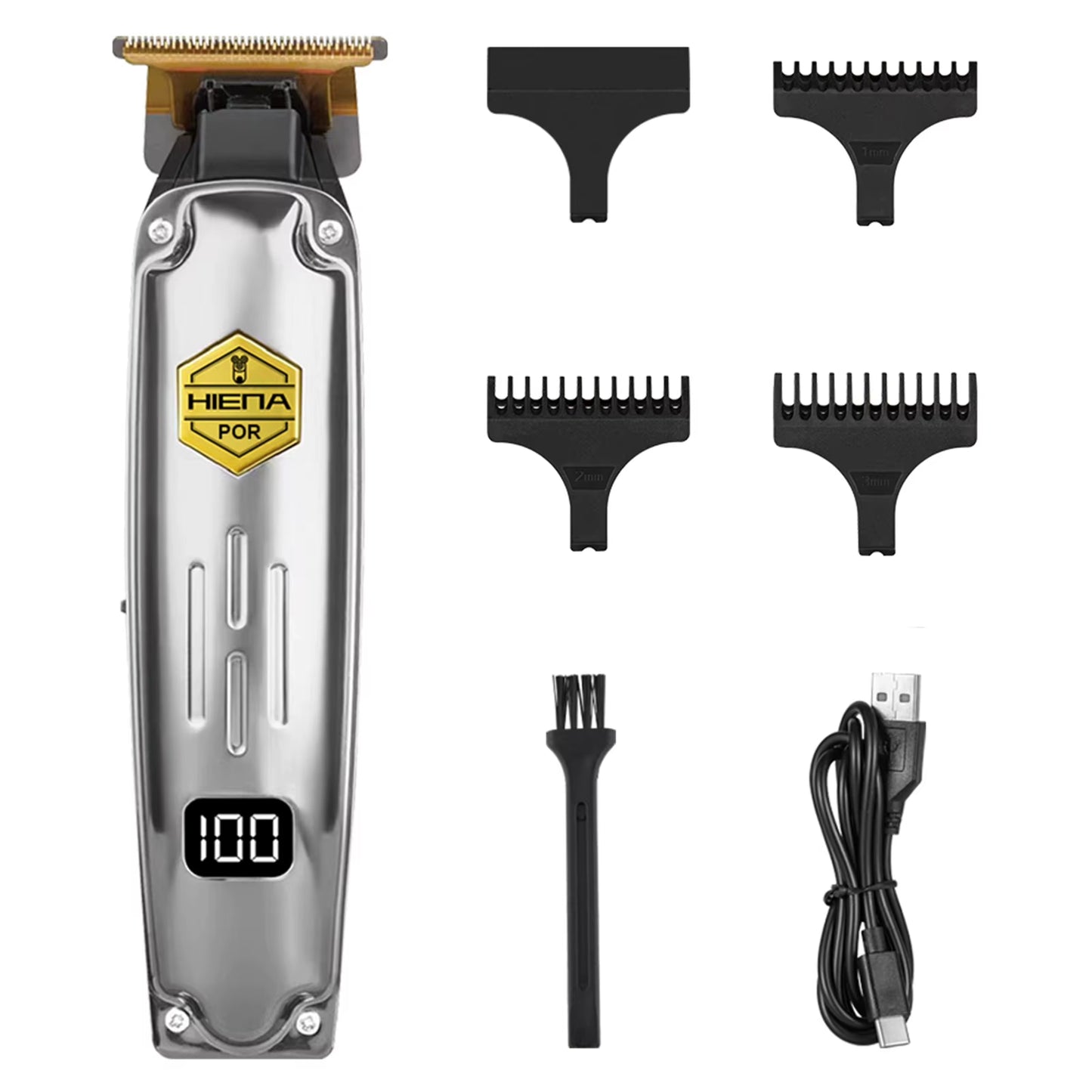 HYN Electric Hair Clipper Smart Digital Display Hair Beard Shaver Professional Hairdressing Carving Hair Cutting Machine