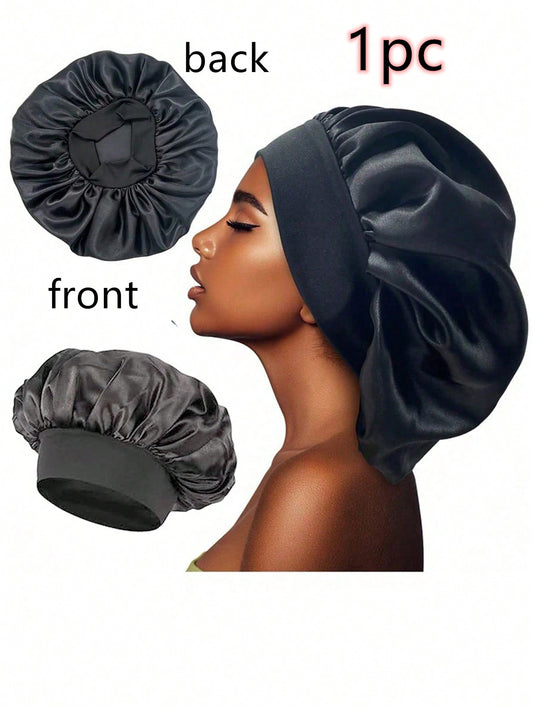 1Pc Satin Bonnet Silk Bonnet Hair Bonnet Jumbo Size for Sleeping Satin Bonnet Stretchy Tie Band for Women, Bonnet, Shower Cap, Hair Products and Accessories for Barber Salon Beauty Travel Essentials,Back to School,Travel Holiday Essentials,Hair Accessories for Women,Hair,Barber,Hair Tools,Hair Products,Hair Care,Travel,Hair Stuff,Hairdressing Equipment,Accessories,Barbershop