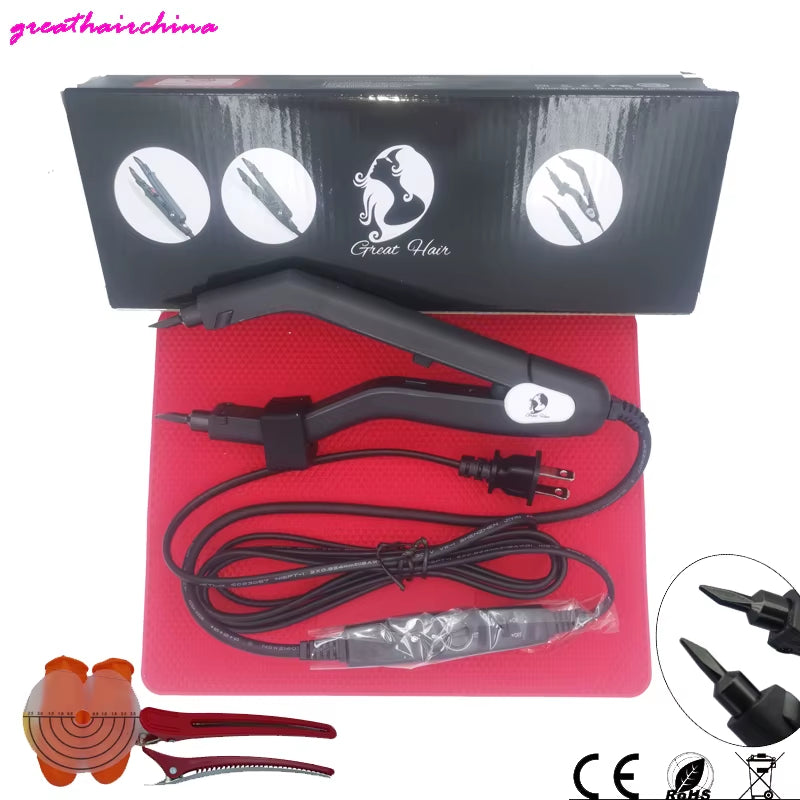 Professional Mini Heat Iron Hair Connectors Set Latest Version Sharp Tip Joint Keratin Hair Extensions Tools for EU AU US UK