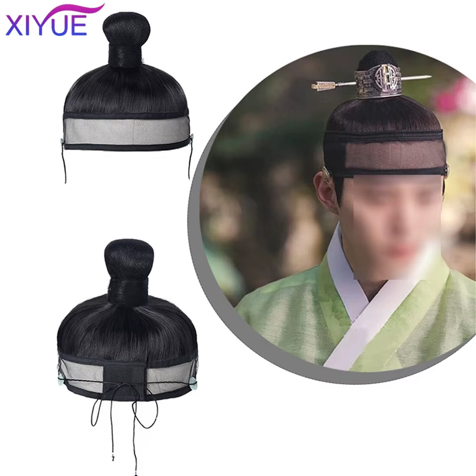 Synthetic Cosplay Headdress Hanfu Hat Black Hanfu Men Warrior Cosplay Hair Products Ming Dynasty Ancient History Ninjas Hair