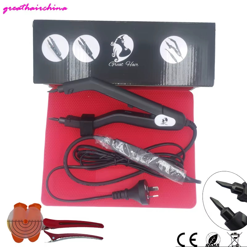 Professional Mini Heat Iron Hair Connectors Set Latest Version Sharp Tip Joint Keratin Hair Extensions Tools for EU AU US UK