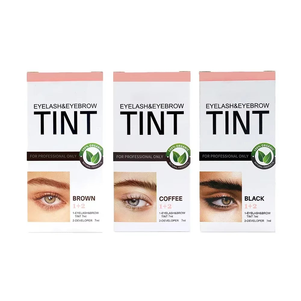 Eyelashes and Eyebrow Tint Dye Professional Eyebrow Dye Waterproof Long-Lasting Eyebrow Brow Kit Semi Permanent Brow Lift