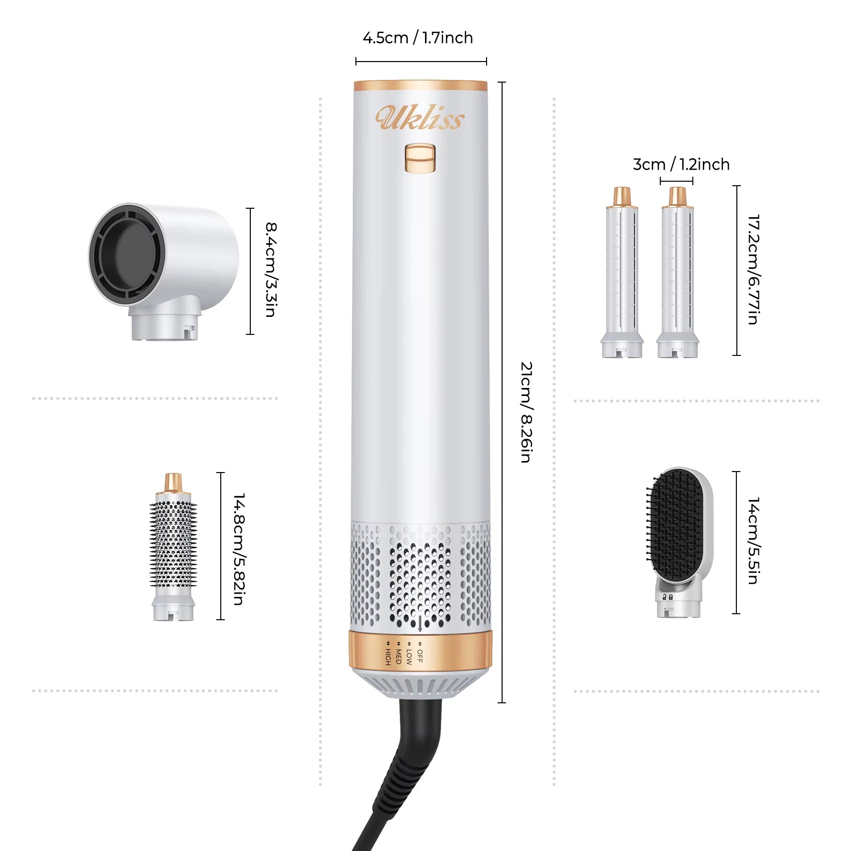 5 in 1 Hair Dryer Hot Comb Set Professional Curling Iron Hair Straightener Styling Tool for Professional Hair Dryer Household