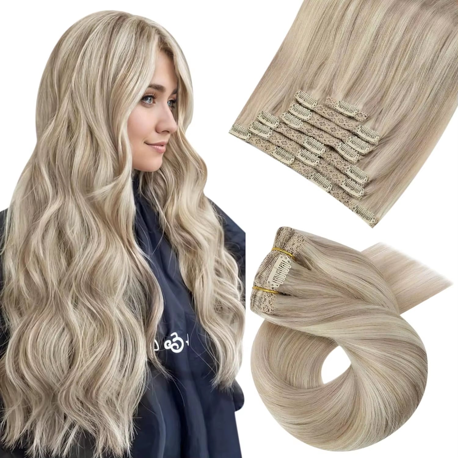[Hot Sale]  Clip in Hair Extensions Real Natural Hair Remy Straight Set 5&7 Pcs Brazilian Clip in Human Hair Extensions