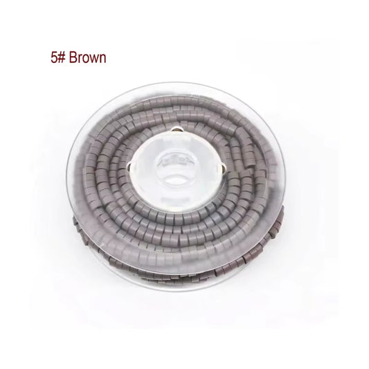 500PCS 4.5*2.5*3.0Mm Pre-Loaded Silicone Aluminum Micro Rings Links Beads Hair Extension Tools for Keratin Hair Extensions