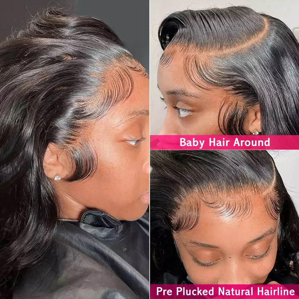 250% Density 13X6 Body Wave Lace Front Wigs Human Hair 13X4 HD Lace Front Wigs Human Hair Pre Plucked Human Hair Wigs for Women