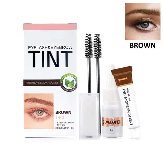 Eyelashes and Eyebrow Tint Dye Professional Eyebrow Dye Waterproof Long-Lasting Eyebrow Brow Kit Semi Permanent Brow Lift