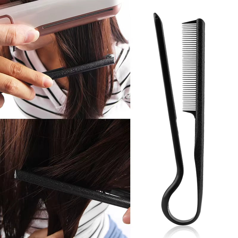 1PC Useful Hair Straighten Salon Comb Hairdressing Smooth Tool Hold Tongs Hair Styling Tools for Women Hair Brush Straightener