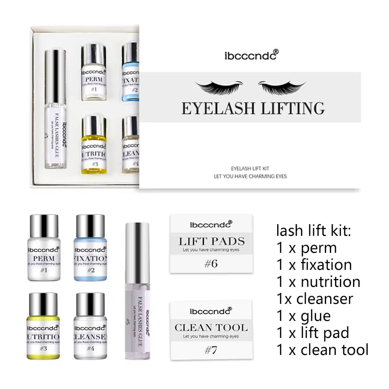 Pro Eye Lash & Brow Lift Perming Eyelash Lift Extension Kit Curling Eye Lash Perming Lotion for Home Use Salon Brow Lamination