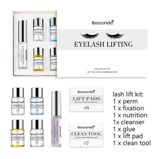 Pro Eye Lash & Brow Lift Perming Eyelash Lift Extension Kit Curling Eye Lash Perming Lotion for Home Use Salon Brow Lamination
