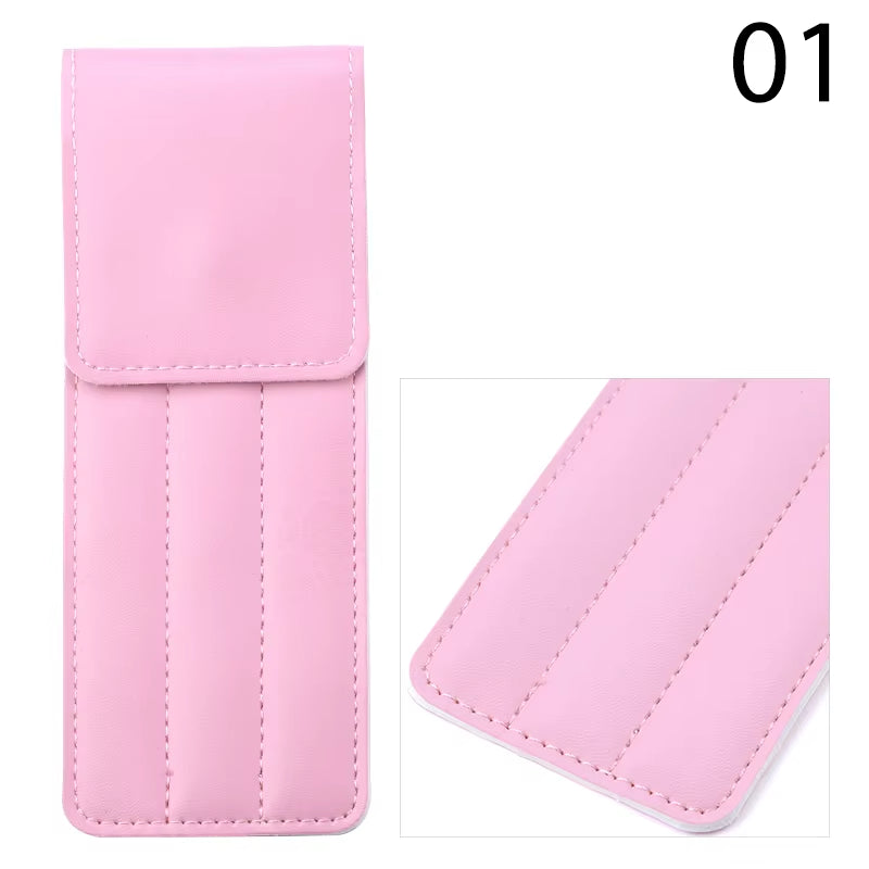 Eyelash Extension Special Tweezers Leather Case Professional Storage Bag for Tweezers Eyelashes Kit Portable Safe Makeup Tools