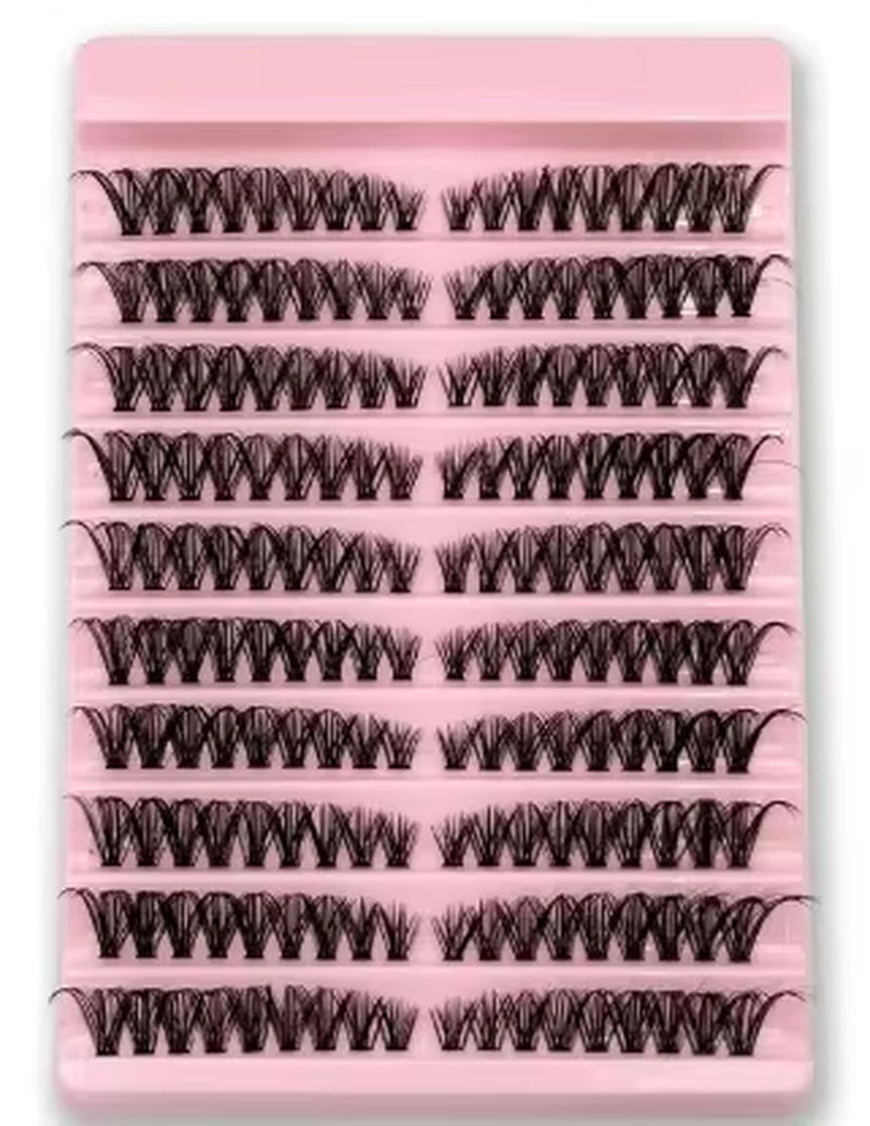 MIAOJIE DIY Lash Extension Kit 720Pcs Lash Clusters Individual Eyelashes Kit with Lash Bond and Seal Wispy Natural Mange Lashes