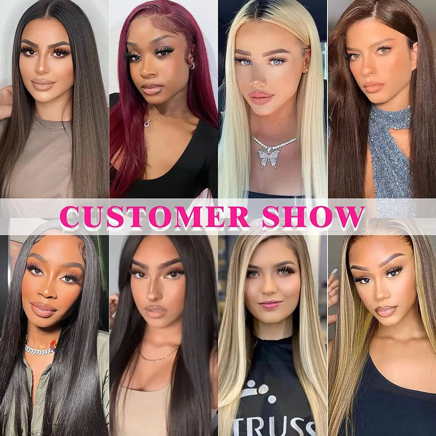 Clip in Hair Extensions #4 Brown Hair Real Human Hair Double Weft 8Pcs Hair Extensions Clip Ins Straight Human Hair for Woman