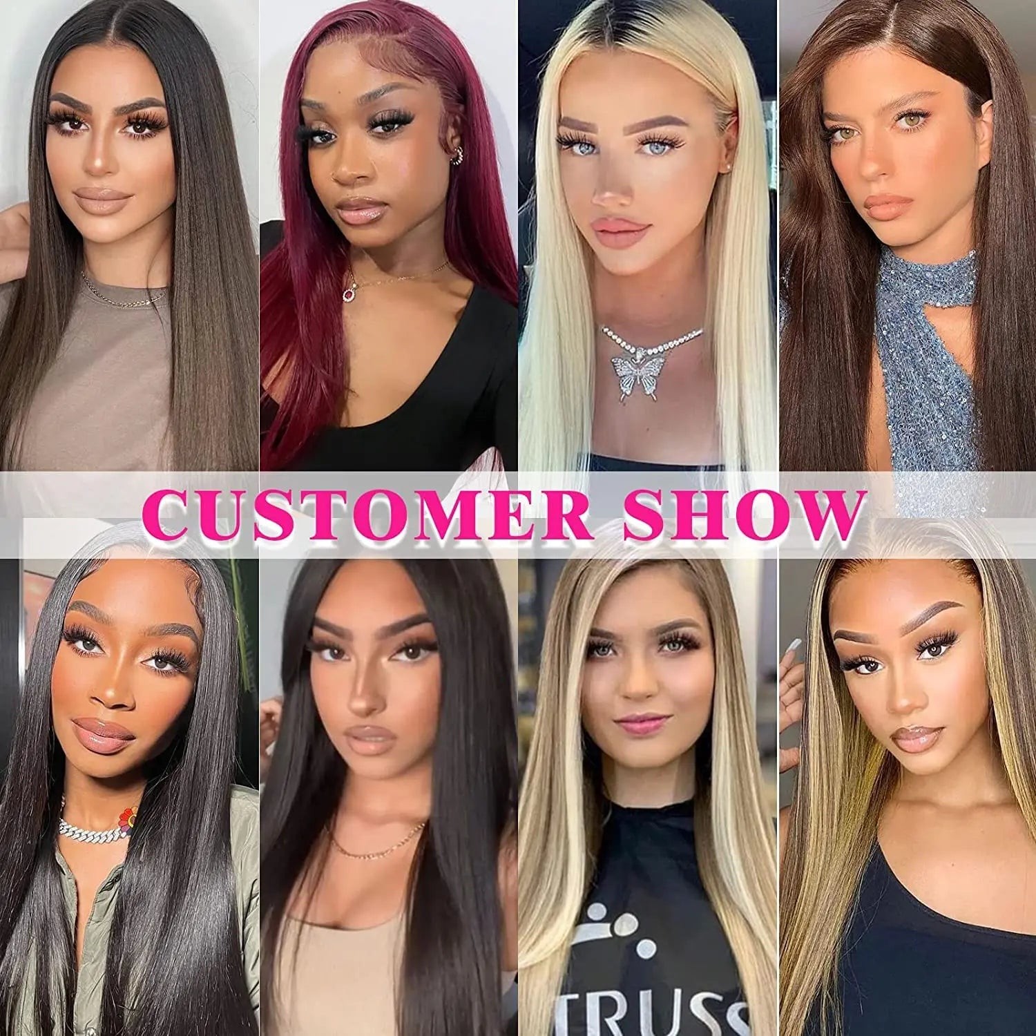 Clip in Hair Extensions #4 Brown Hair Real Human Hair Double Weft 8Pcs Hair Extensions Clip Ins Straight Human Hair for Woman
