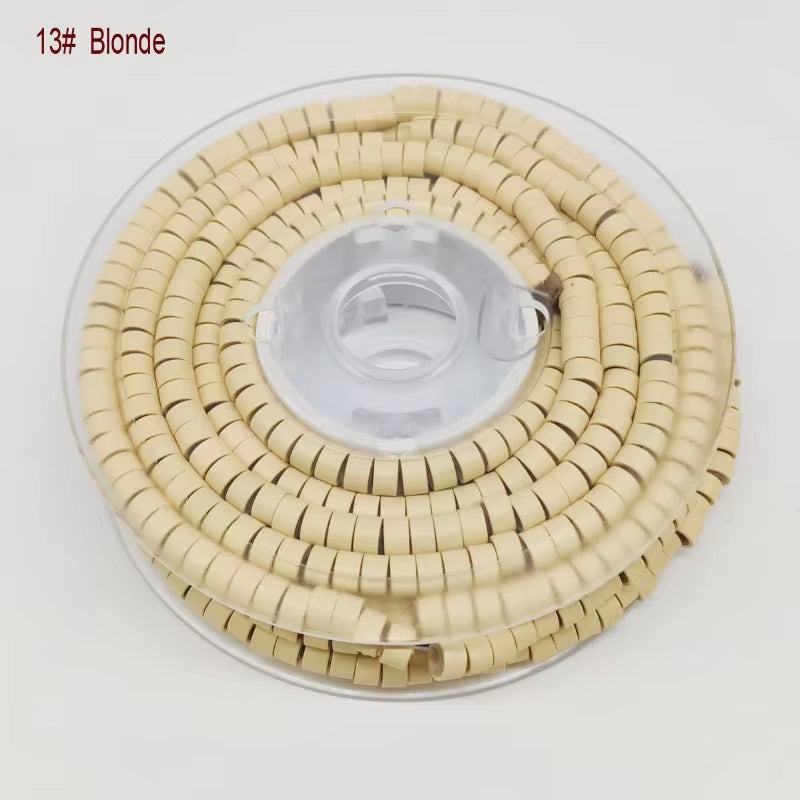 500PCS 4.5*2.5*3.0Mm Pre-Loaded Silicone Aluminum Micro Rings Links Beads Hair Extension Tools for Keratin Hair Extensions