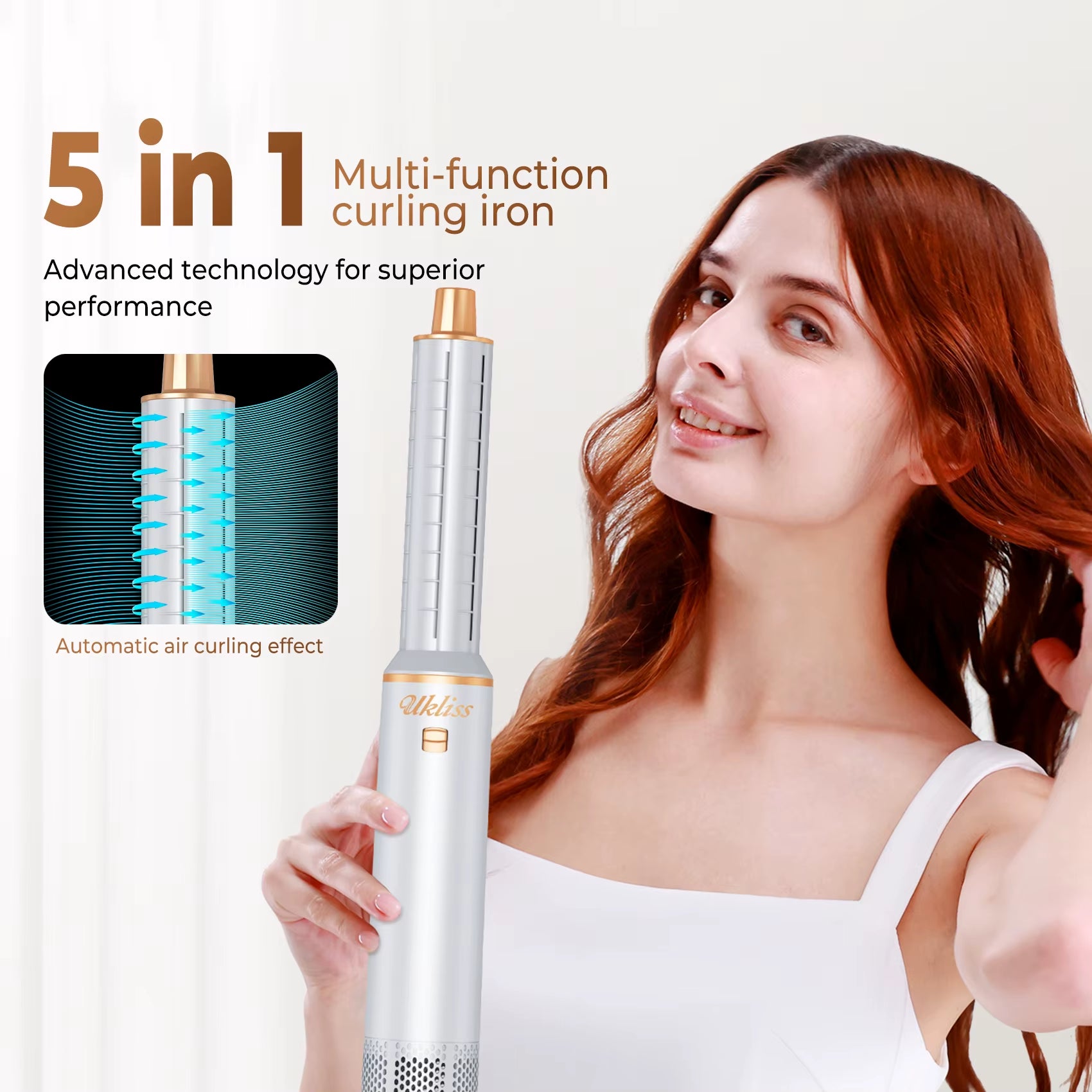 5 in 1 Hair Dryer Hot Comb Set Professional Curling Iron Hair Straightener Styling Tool for Professional Hair Dryer Household