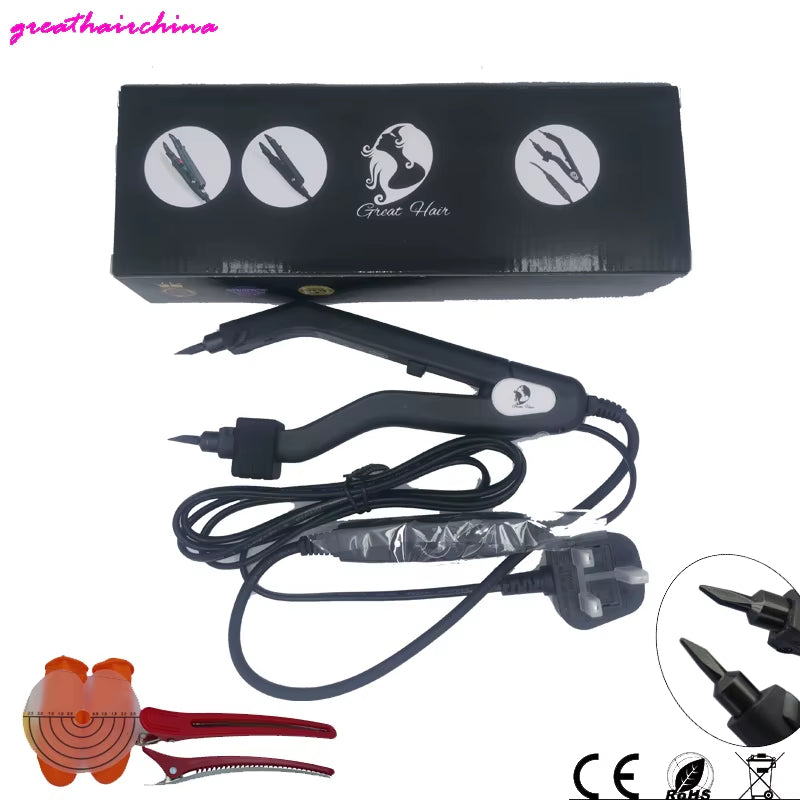 Professional Mini Heat Iron Hair Connectors Set Latest Version Sharp Tip Joint Keratin Hair Extensions Tools for EU AU US UK