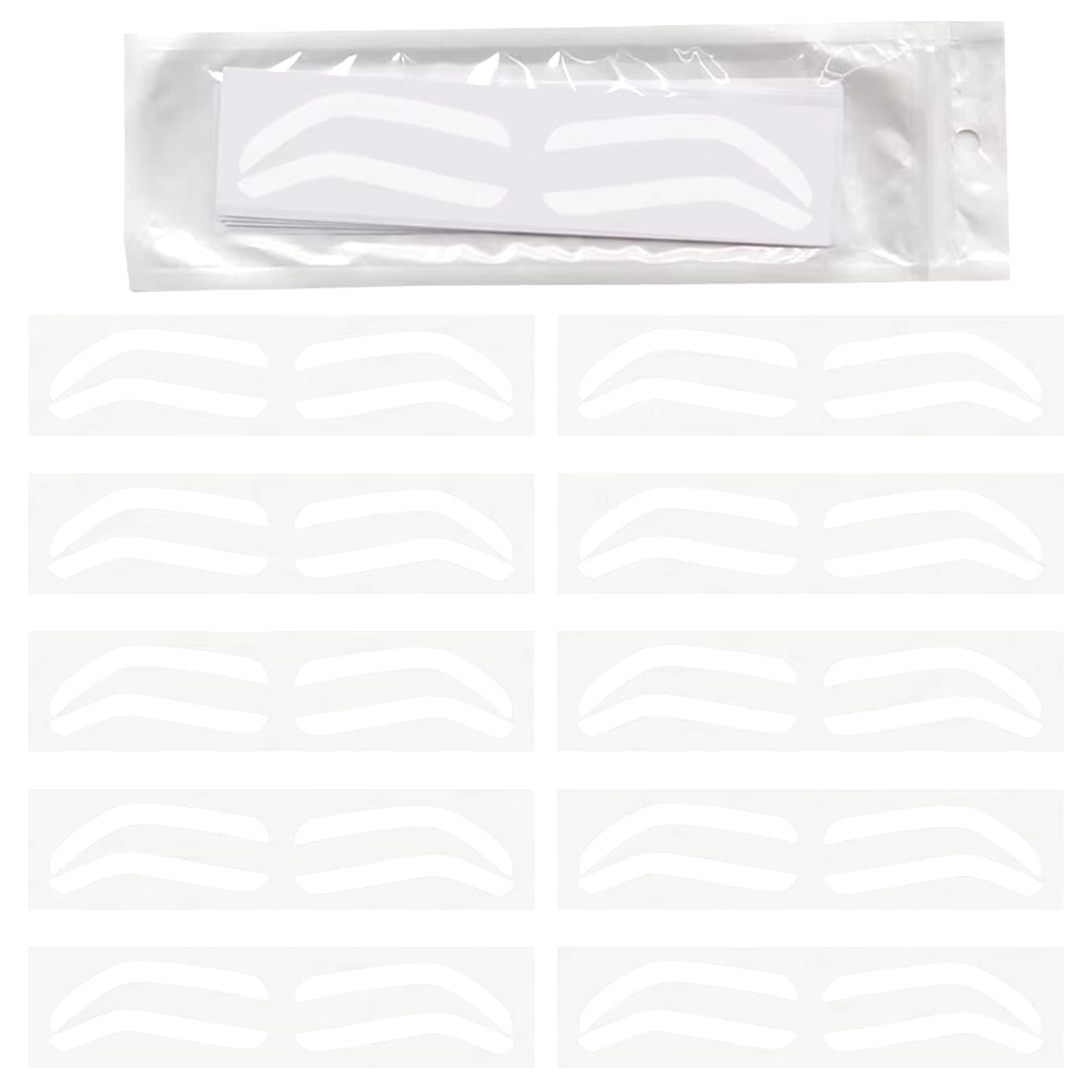 2024 Disposable Eyebrow Design Stencil Eyebrow Tint Airbrush Auxiliary Sticker for Brows Shaping with Single Eyebrowstype Option