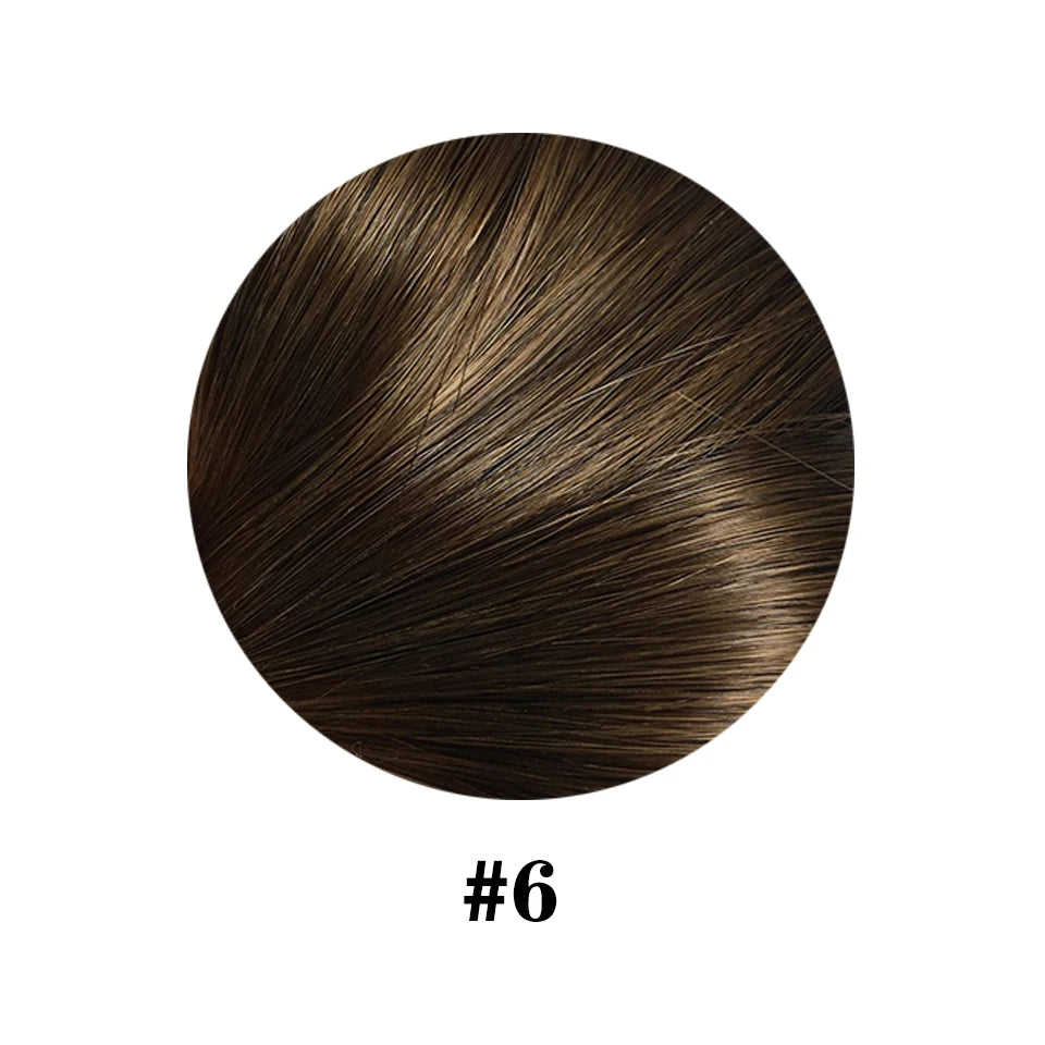 Clip in Hair Extensions #4 Brown Hair Real Human Hair Double Weft 8Pcs Hair Extensions Clip Ins Straight Human Hair for Woman