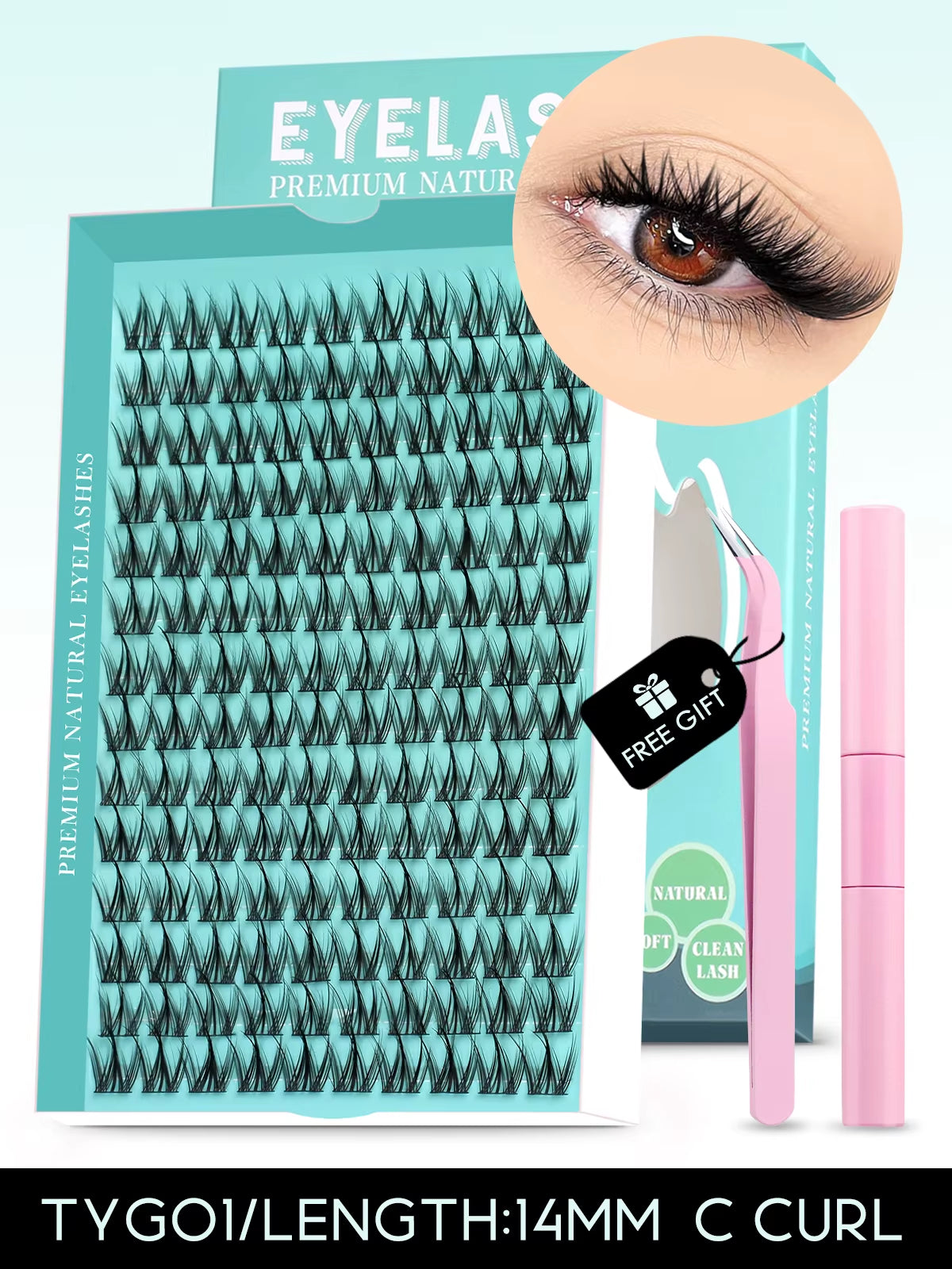 DIY Lash Kit 10-18Mm Manga Lashes Mixed Tray Lash Clusters Individual Eyelashes Kit with Lash Bond DIY Lashes