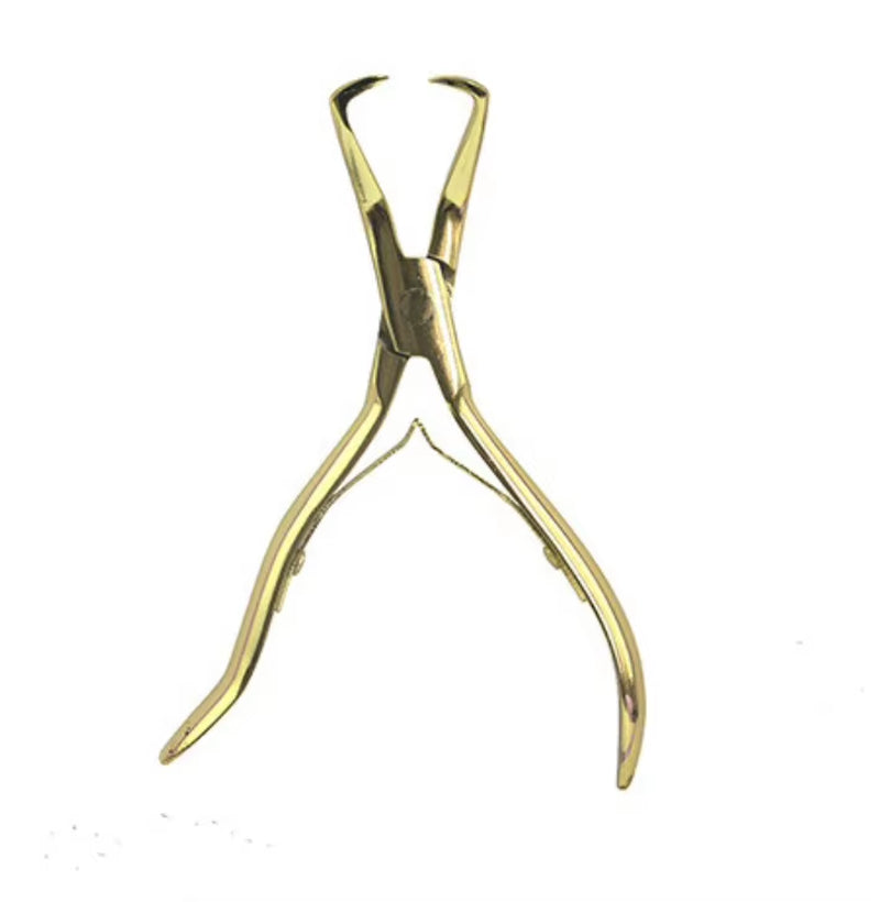 1 PC 5.5 Inch Silver Stainless Steel Clamp Hair Extension Plier with Two Hook Keratin Hair Extensions Removal Tools