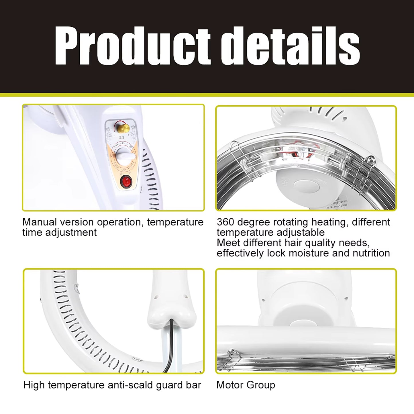 Floor Stand Salon Hair Heater Dyeing Baking Cold Perming Heating Oil Treatment Machine Styling Tool Hair Care 220V