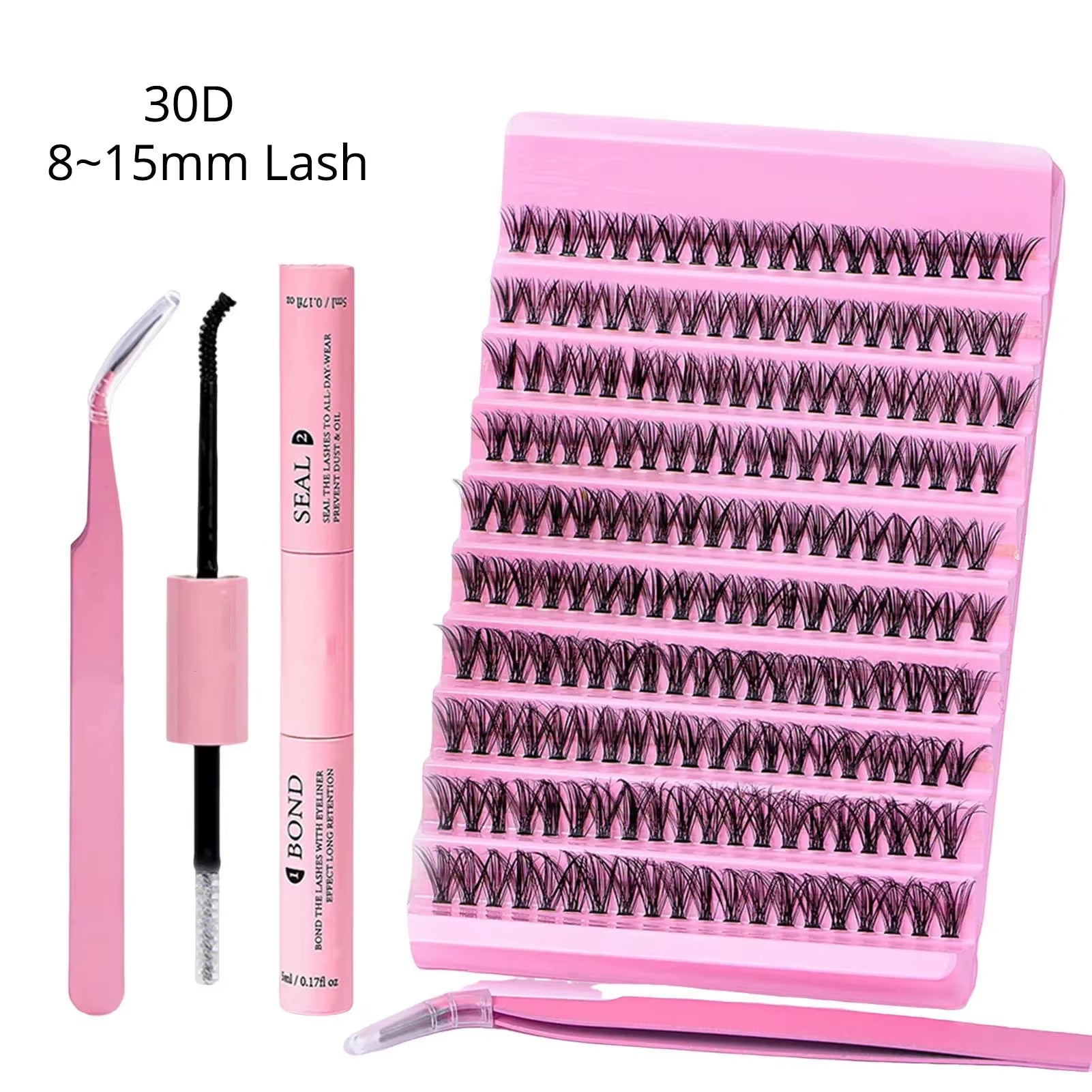 30D 40D False Eyelashes Bond and Seal Lash Glue Professional Soft Natural Cluster Lash Extension Tools Kit for Women Make Up