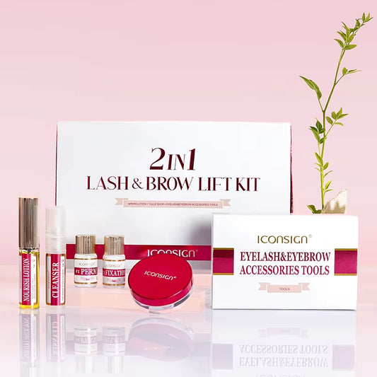 Dropshipping 2IN1 Eyelash Lifting Kit Fast Perming LASH & BROW Liftng Kit Lasting 6-8 Weeks Mascara Enhancer Makeup Tools