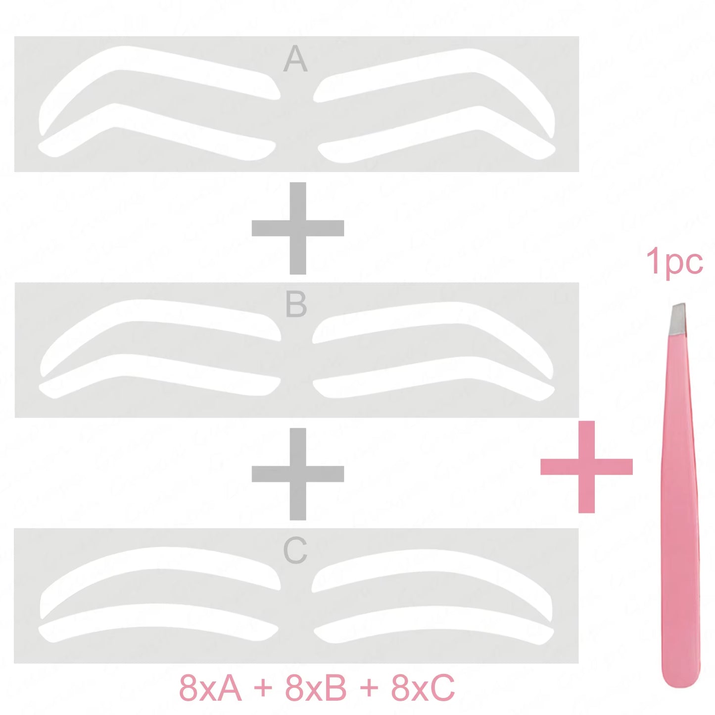 2024 Disposable Eyebrow Design Stencil Eyebrow Tint Airbrush Auxiliary Sticker for Brows Shaping with Single Eyebrowstype Option