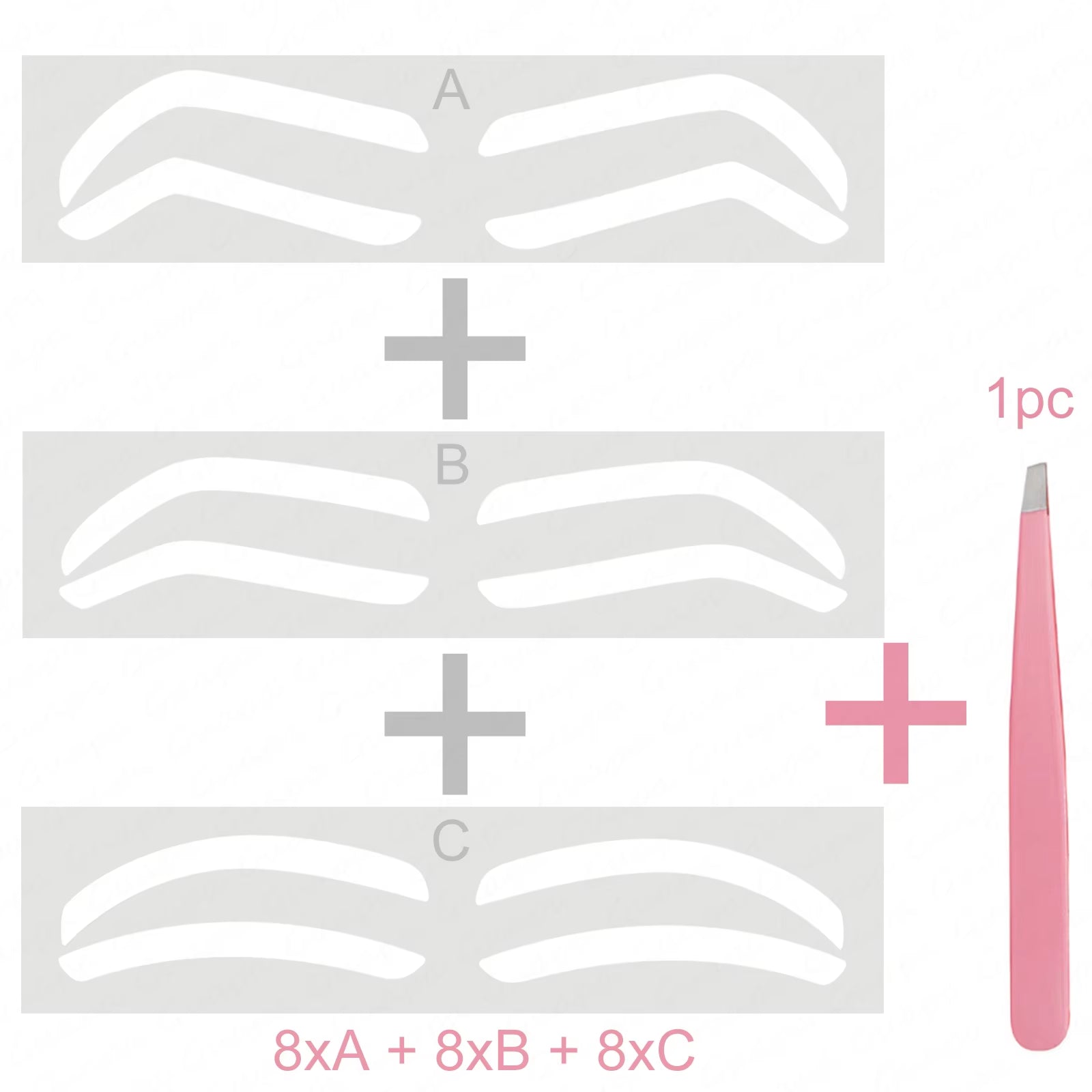 2024 Disposable Eyebrow Design Stencil Eyebrow Tint Airbrush Auxiliary Sticker for Brows Shaping with Single Eyebrowstype Option