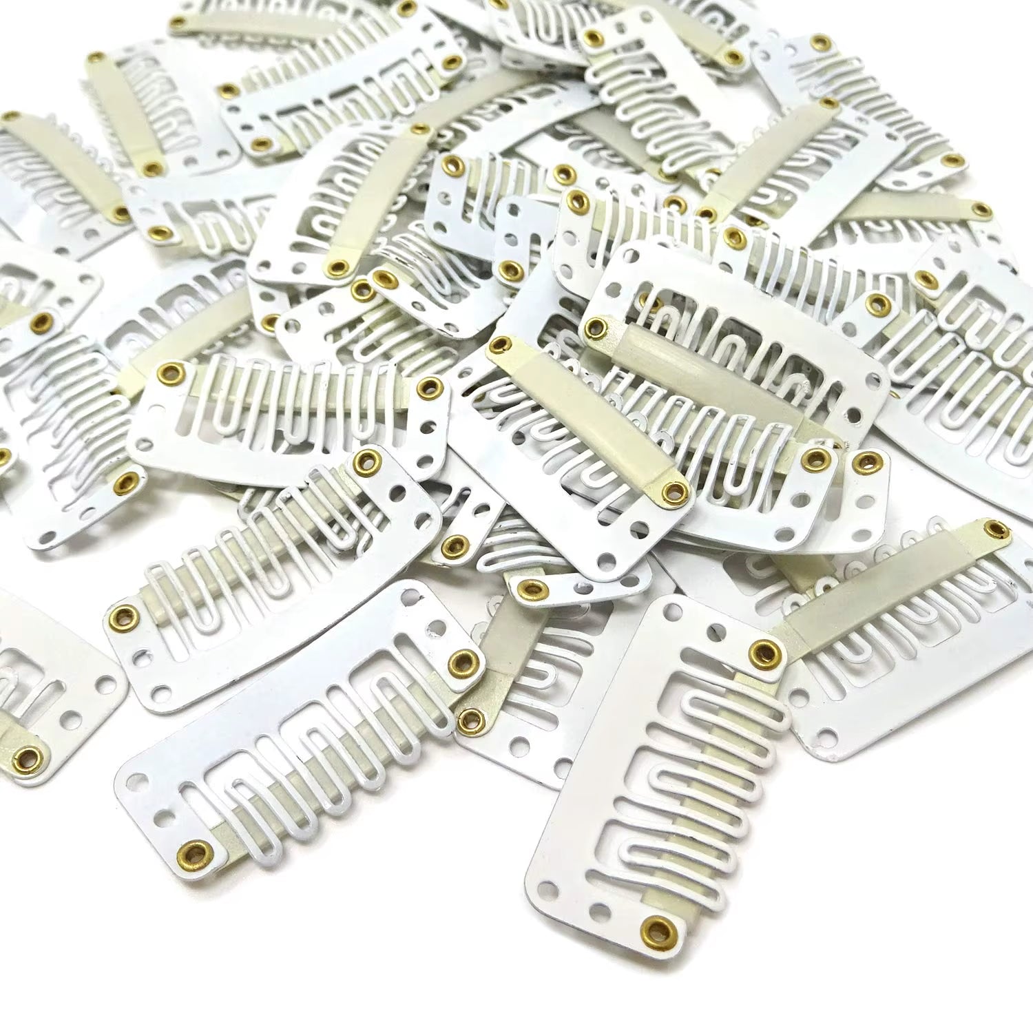 50 Clips for Clip-In Real Hair Wefts Hair Extensions Wig Hair Clip Hair Clips
