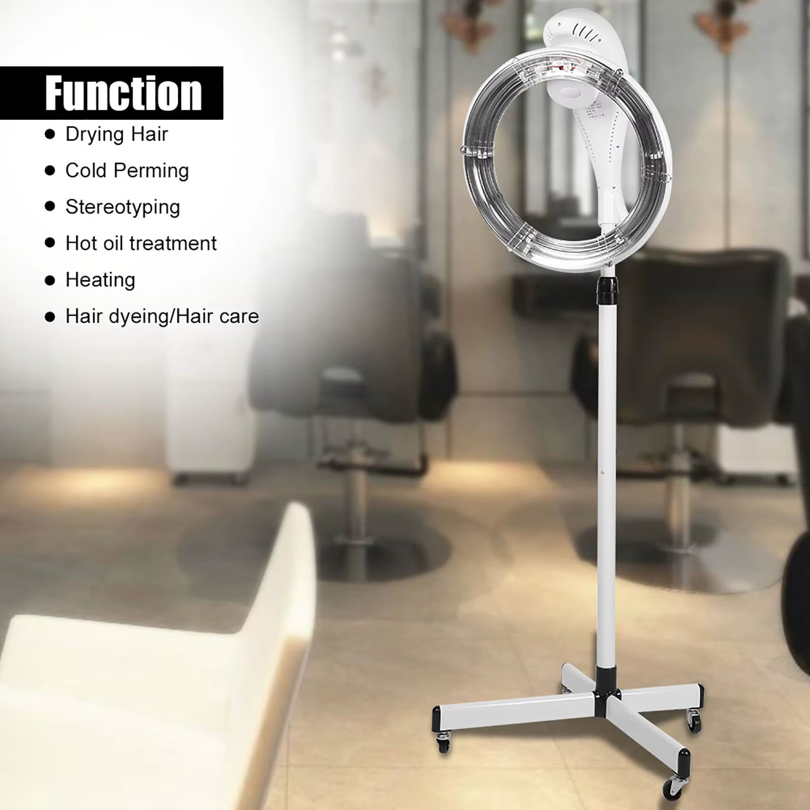 Floor Stand Salon Hair Heater Dyeing Baking Cold Perming Heating Oil Treatment Machine Styling Tool Hair Care 220V