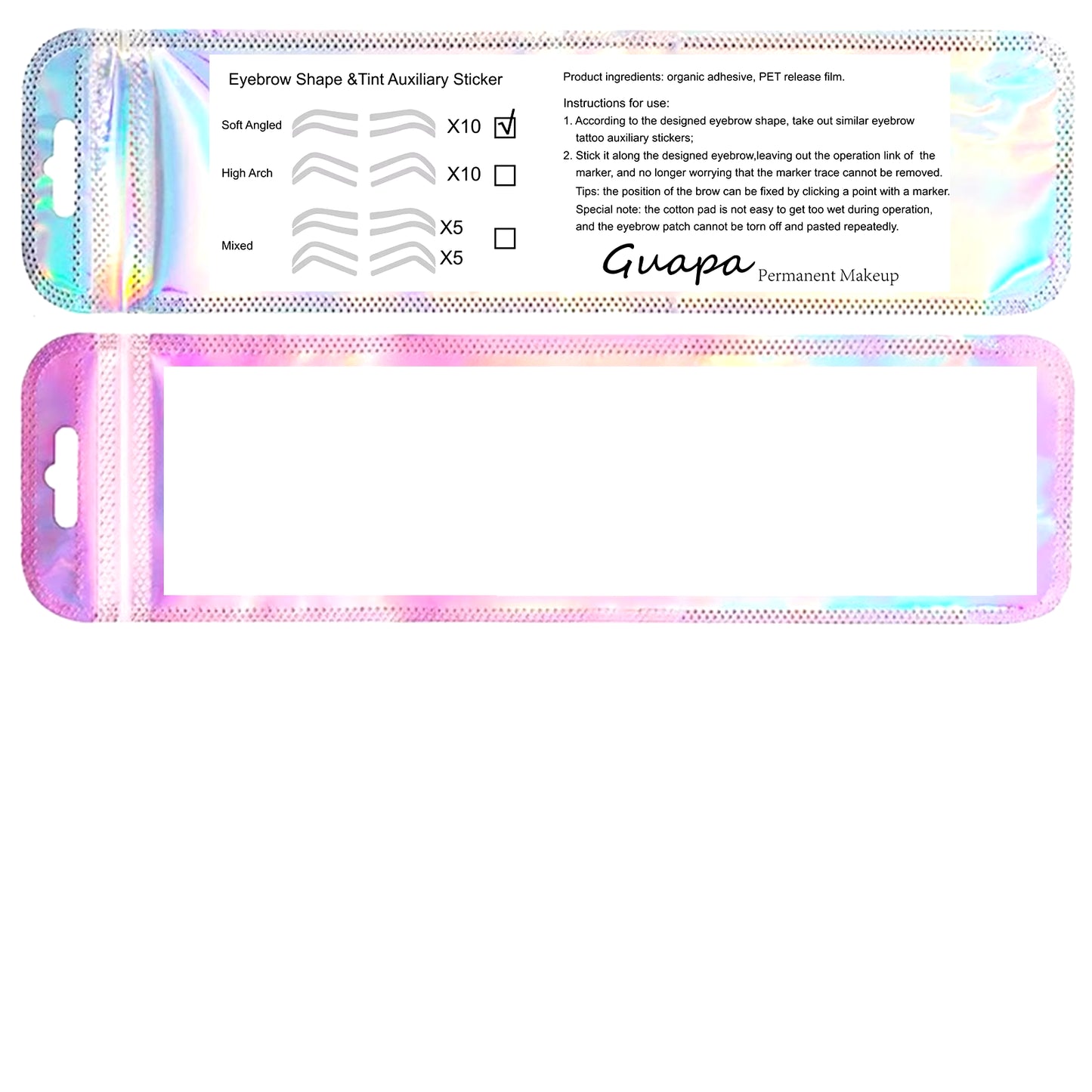 2024 Disposable Eyebrow Design Stencil Eyebrow Tint Airbrush Auxiliary Sticker for Brows Shaping with Single Eyebrowstype Option