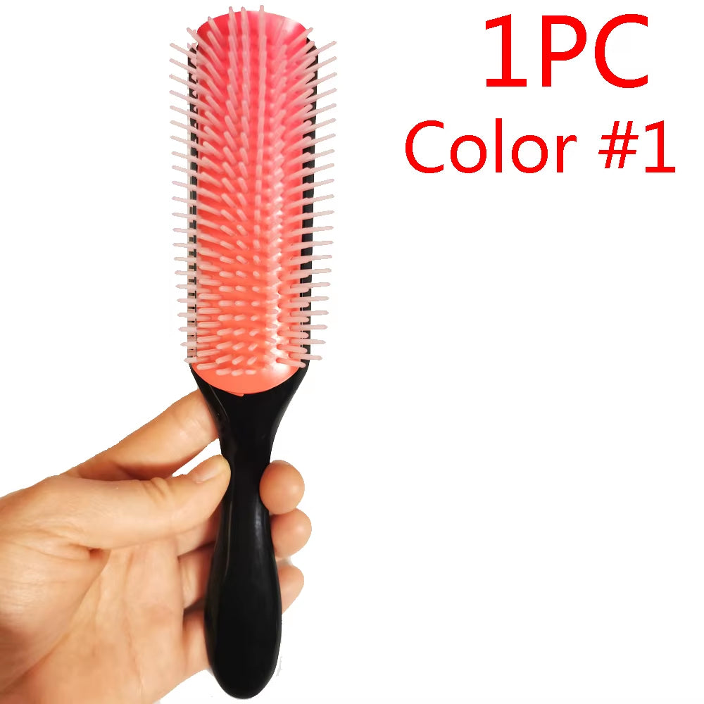 9 Rows Detangling Deman Hair Brush Scalp Massage Hairbrush Styling Salon Hairdressing Women Straight Curly Hair Products Comb