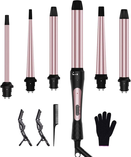 Thermal Brush, 1.5 Inch Heated round Curling Brush 2-In-1 Hair Dryer and Styler, Hot Straightener Comb with Detachable Head For