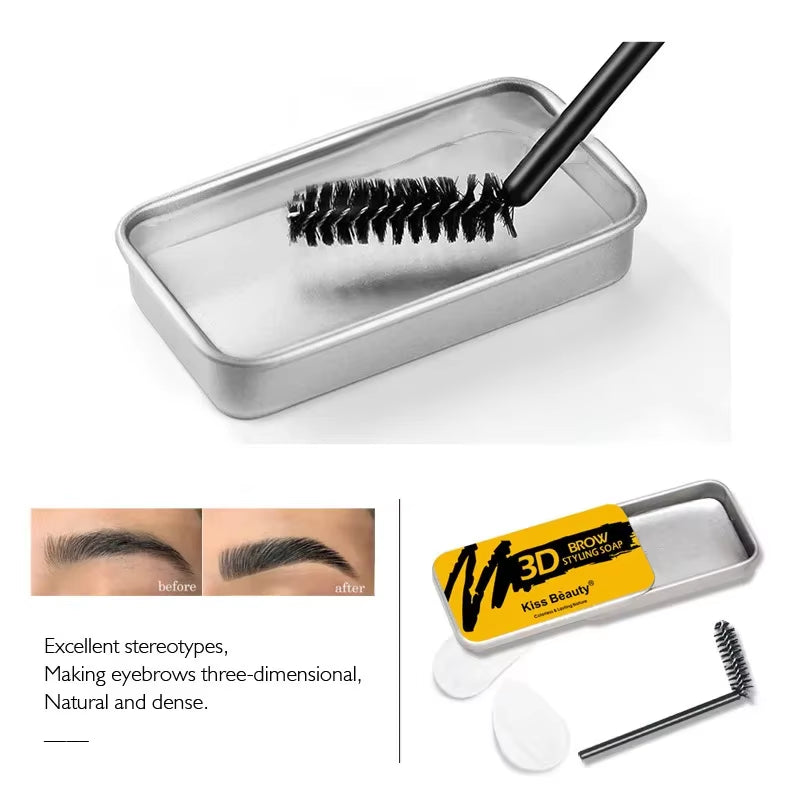 Eyebrow Soap Wax Feathery Eyebrows Gel Eyebrow Styling Makeup Cream Brow Sculpt Lift Longlasting Waterproof Pomade Gel for Brow