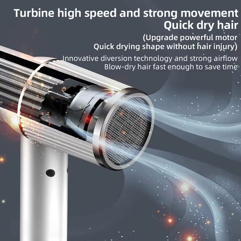 Professional High Speed Hair Dryer, 1 Box Low Noise Hair Dryer with Magnetic Diffuser & Nozzle, Foldable Hair Dryer for Home