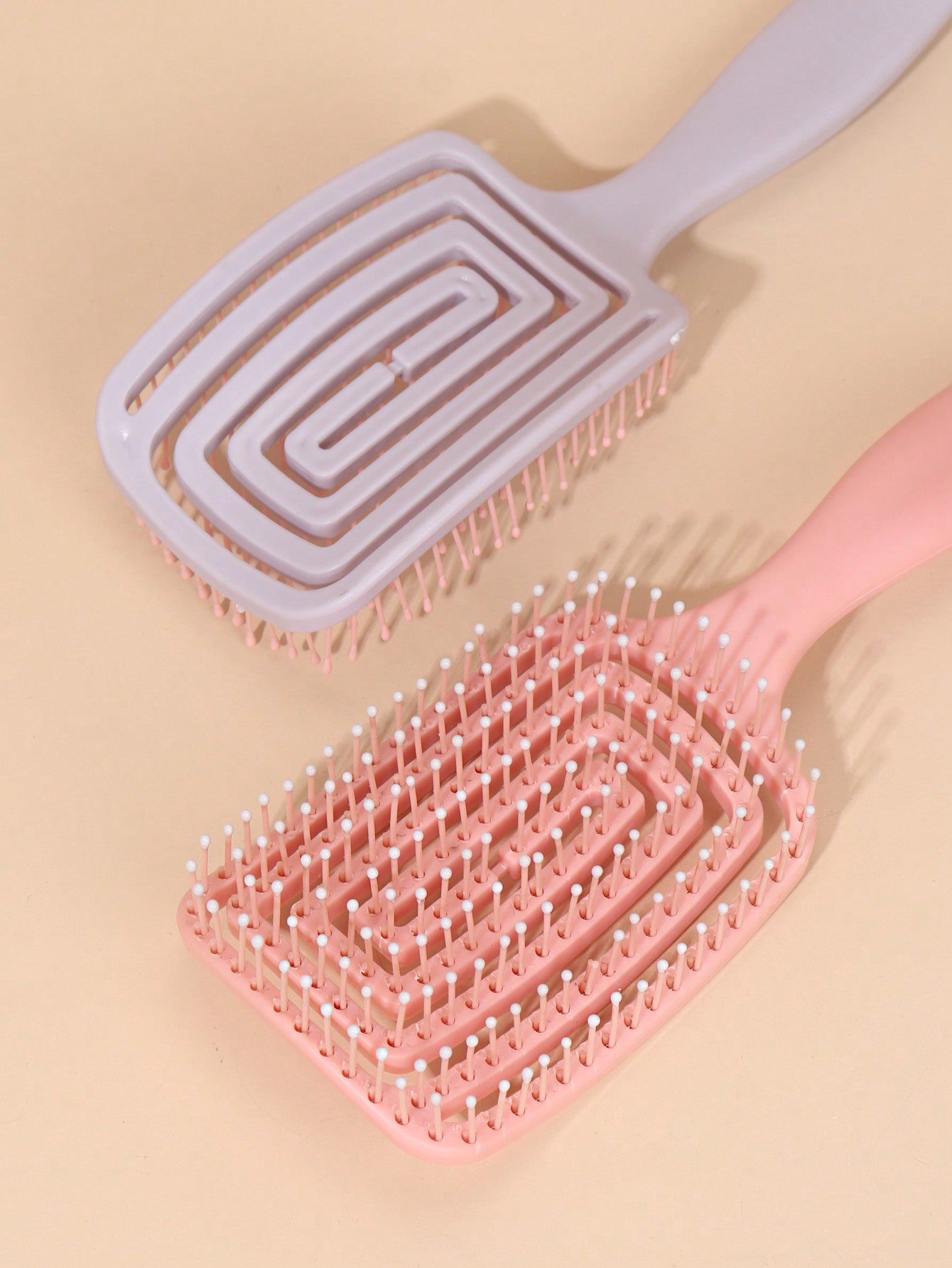 2Pcs/1Pc Ribbed Comb Volumizing Detangling Hair Brush, Women'S Long Hair Massage Comb with Hollowed-Out Design for Home Use,Hair Brush,Comb,Hair Tools,Hair Products and Accessories for Barber Salon Beauty Travel Essentials,Back to School,Travel Holiday Essentials,Hair Accessories for Women,Brush,Hair Brushes,Edge Brush,Brush Hair,Hair Comb,Comb Hair,Detangling Brush,Ball Brush,Mini Hair Brush,Hair Brush Set,Wooden Comb
