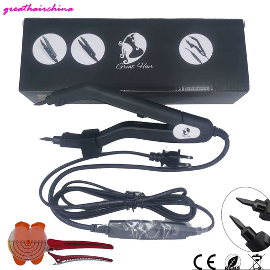 Professional Mini Heat Iron Hair Connectors Set Latest Version Sharp Tip Joint Keratin Hair Extensions Tools for EU AU US UK