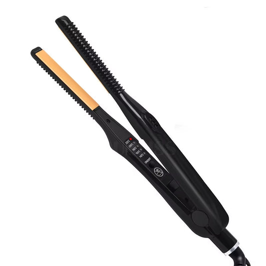 2 in 1 Hair Straightener Hair Curler Professional Ceramic Flat Iron for Short Hair Women and Men Beard Straightener